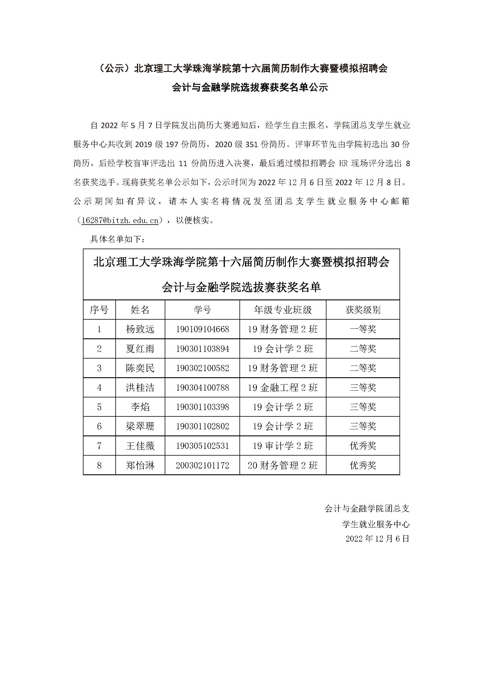 （公示）北京理工大学珠海学院第十六届简历制作大赛暨模拟招聘会 会计与金融学院选拔赛获奖名单(1).jpg